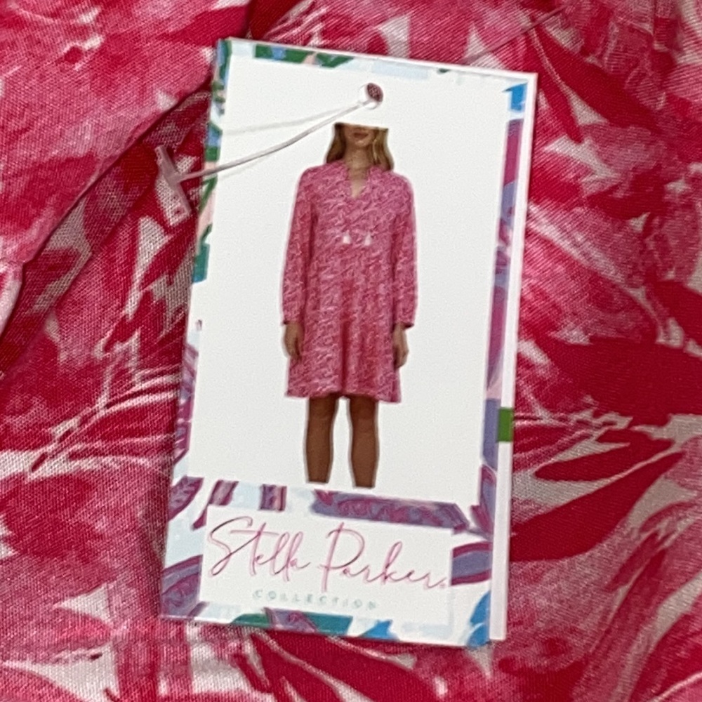 Stella Parker NWT size large PINK pink petal shower dress. New with tags - Picture 9 of 14